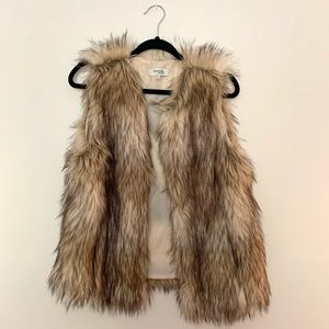 Faux fur vest